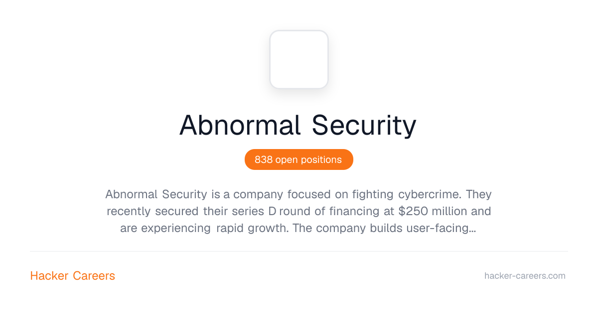 Abnormal Security Jobs | Hacker Careers
